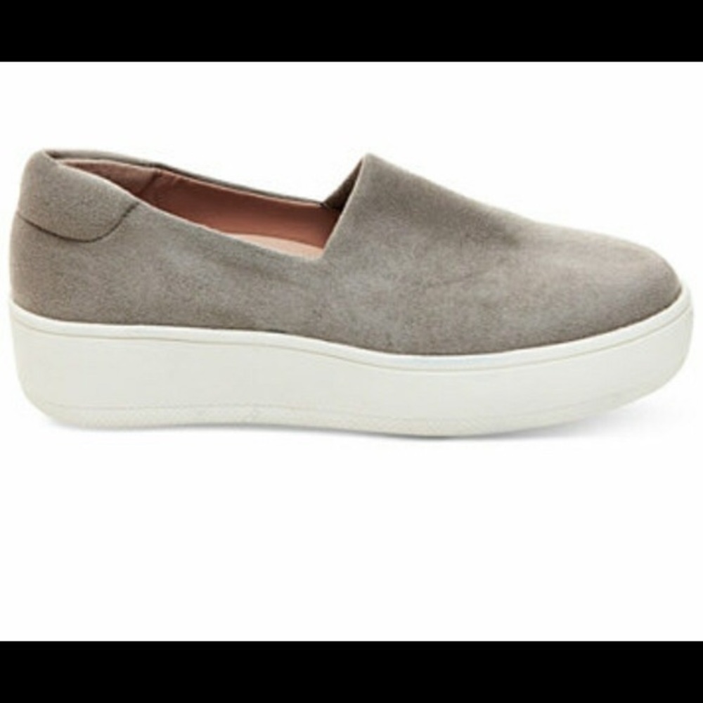 Steve Madden gray slip ons